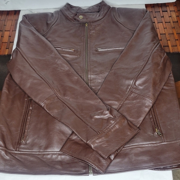 PU LEATHER jacket men's - Picture 2 of 6
